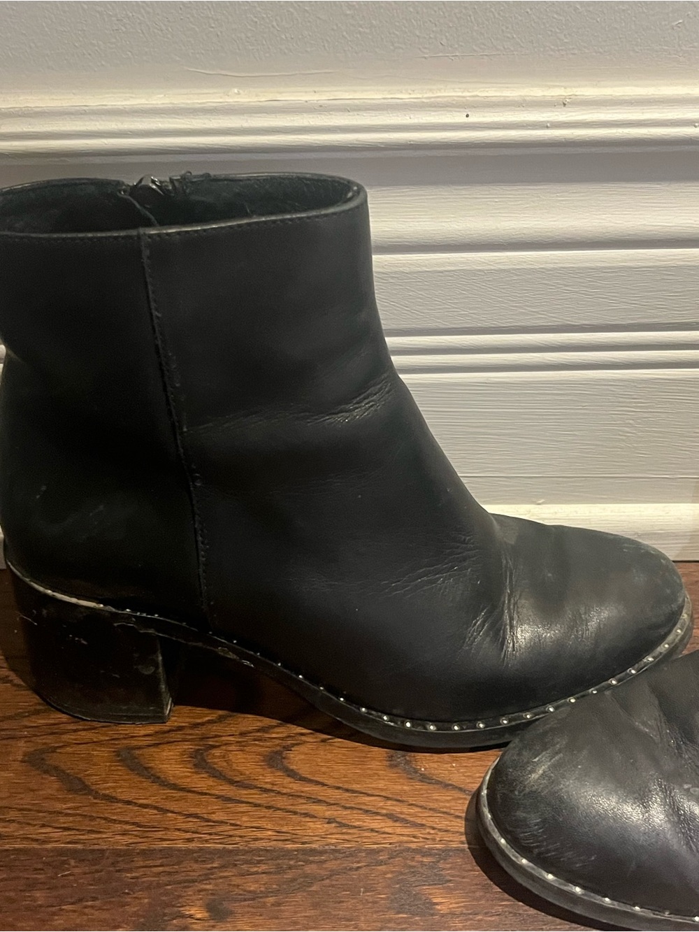 Vero Moda Black Women's Leather Ankle Boots - Picture 7 of 11